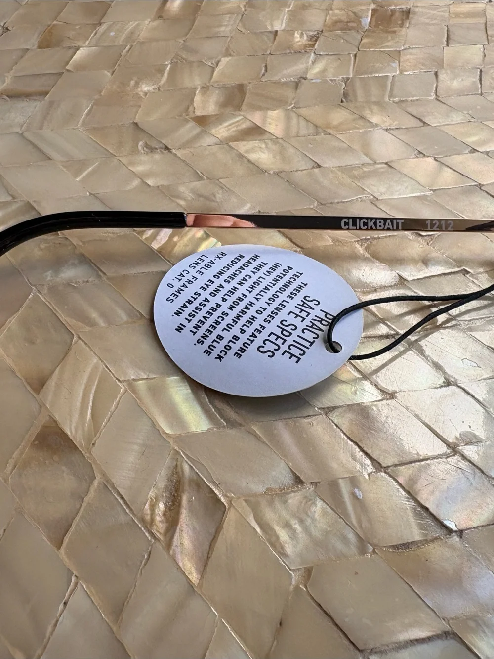 Quay Australia Clickbait Black Blue Light Cat-Eye Glasses